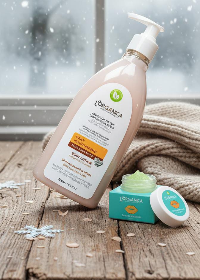 مرطب الجسم بزبدة الشيا والكاكاو + سكراب الشفاف